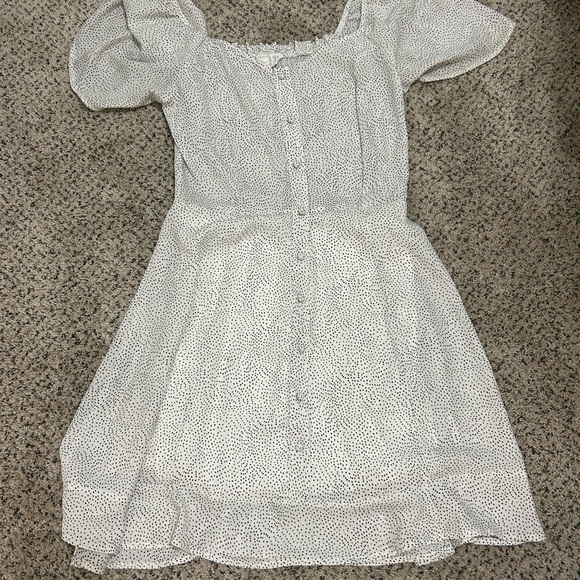 Sienna Sky Dresses & Skirts - Sienna Sky White Mini Dress with Black Dots